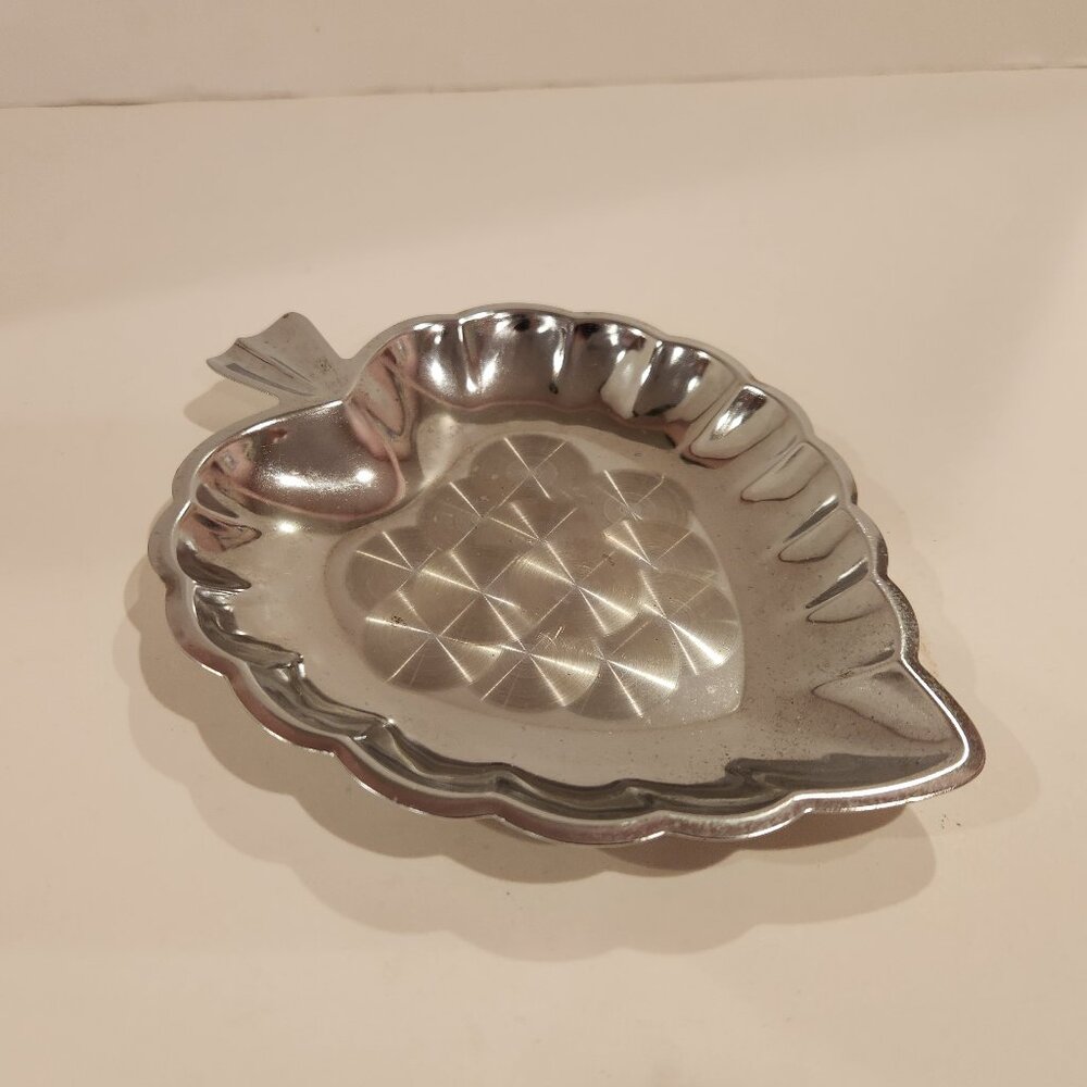 Vintage Chrome Plate Leaf Tray (small) *AS IS*